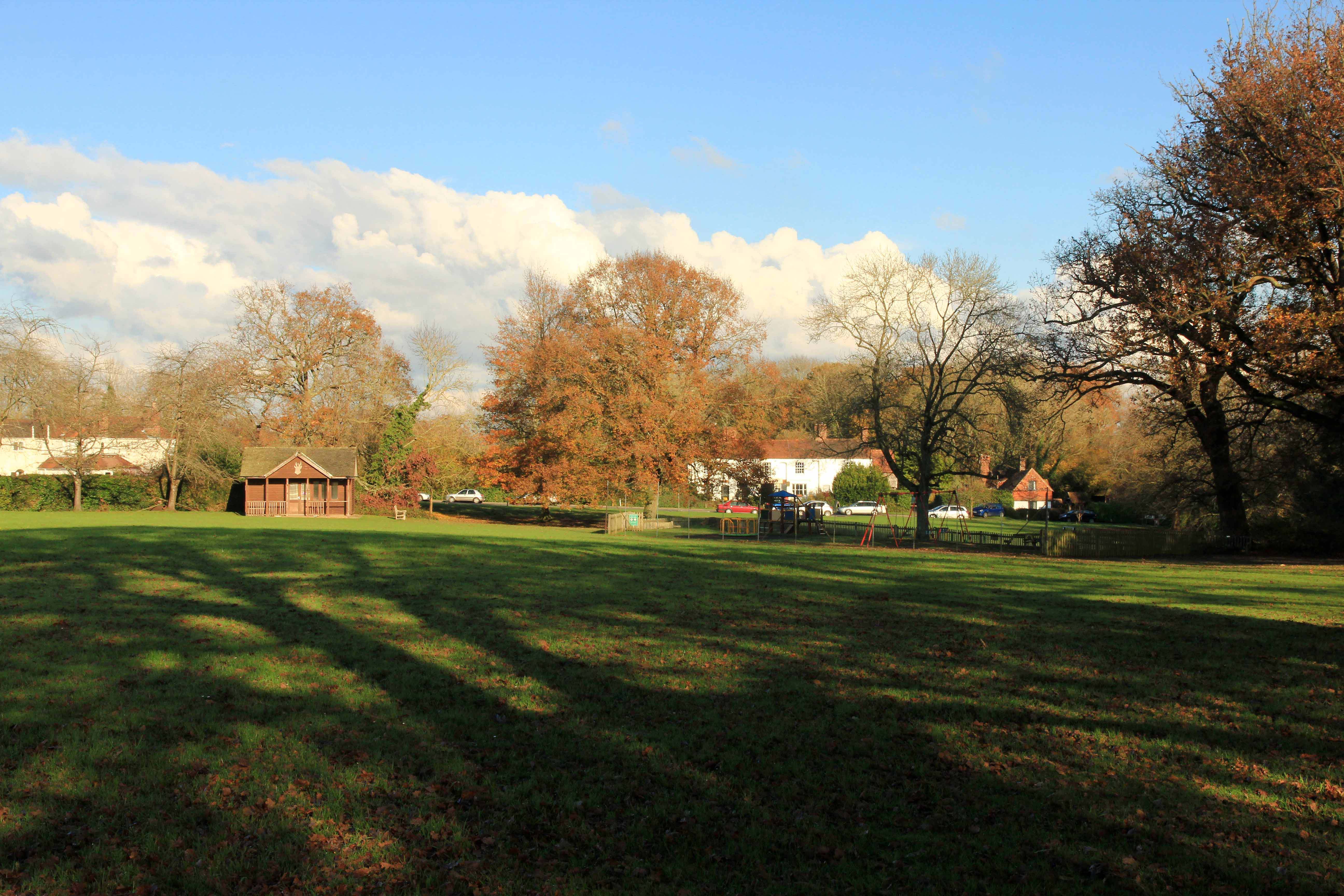 Plaistow Village Lower Green looking towards the cricket pavilion